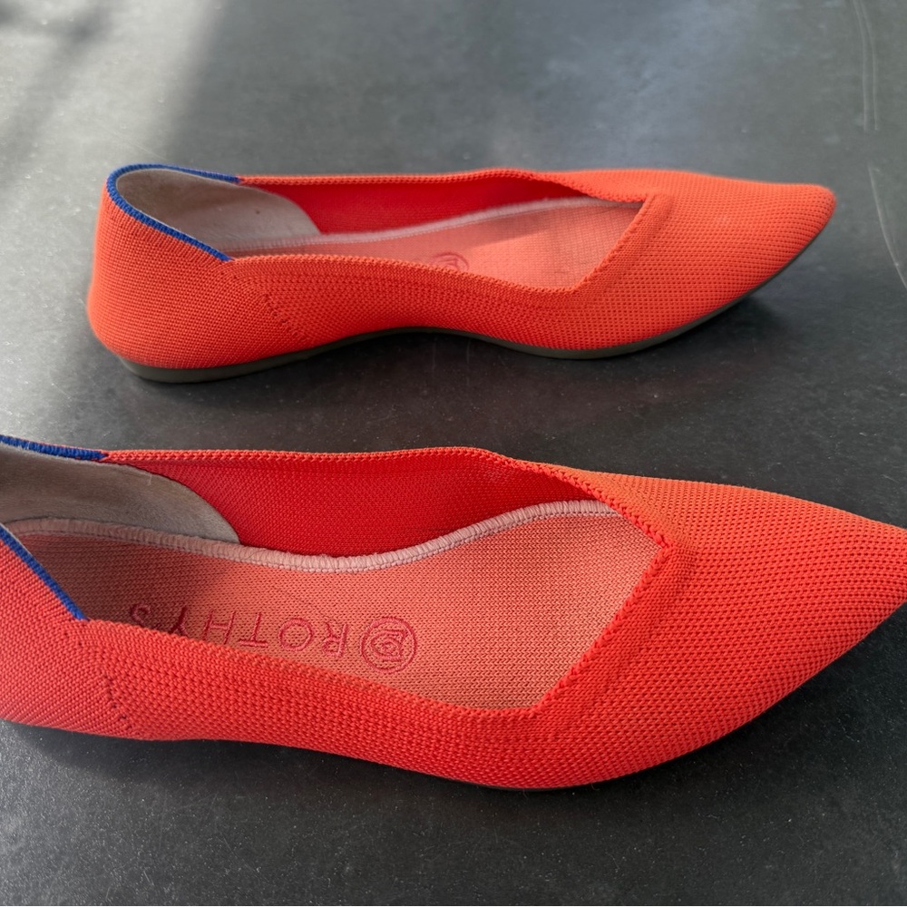 Rothy's Vibrant Red Points Flats 8.5